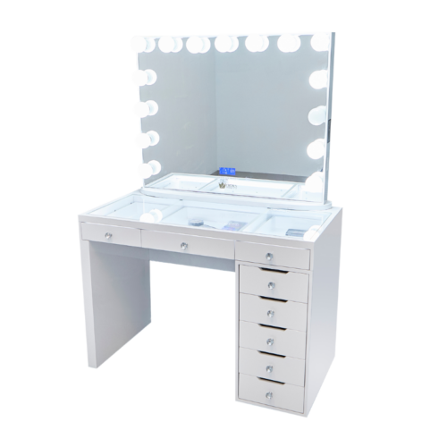 Lily Hollywood Makeup Vanity Station White